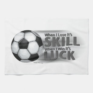 Lose Skill Win Luck Soccer Geschirrtuch