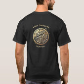 Lose Treasure-Jäger-Logo mit Text auf der Rückseit T-Shirt (Rückseite)