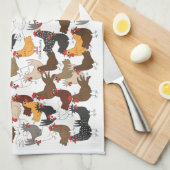 Lose und Lose Hühner - Geschirrtuch (Viertel Falte)