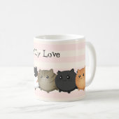 Lose und Lose kawaii Katzen Kaffeetasse (VorderseiteRechts)
