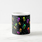 Lose vibrierende Quallen - Neonnacht Kaffeetasse (Mittel)