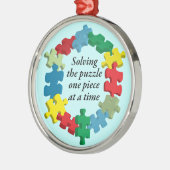 Lösen der Puzzlespiel-… blauen Verzierung Ornament Aus Metall (Links)