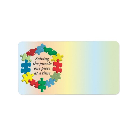 Lösen des Puzzles...Rainbow Address Labels Adressaufkleber (Vorne)