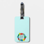 Lösen des Puzzlespiel-… blauen Gepäckanhängers Gepäckanhänger (Rückseite vertikal)