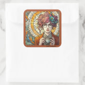 lösen quadratischer aufkleber (Tasche)