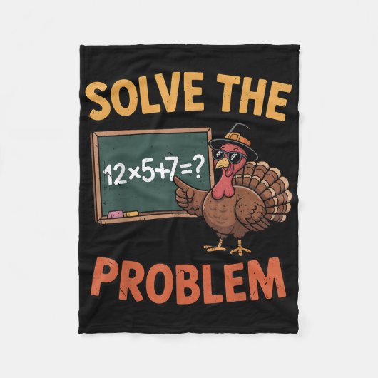 Lösen Sie das Problem 67 Meme Truthahn Mathelehrer Fleecedecke (Vorderseite)