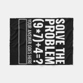 Lösen Sie das Problem 67 Sechs Sieben Lustiger Mat Fleecedecke (Vorderseite (Horizontal))