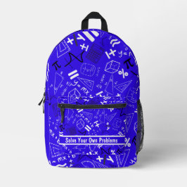 lösen Sie Ihre eigenen Probleme Mathematik lustig Bedruckter Rucksack