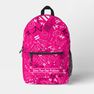 lösen Sie Ihre eigenen Probleme Mathematik moderne Bedruckter Rucksack