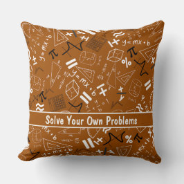 lösen Sie Ihre eigenen Probleme Mathematik rustika Kissen