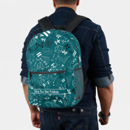 lösen Sie Ihre eigenen Probleme mathematisch funny Bedruckter Rucksack