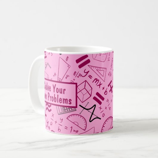 lösen Sie Ihre eigenen Probleme mathematisch weich Kaffeetasse (Vorderseite Links)