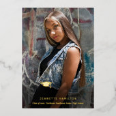 Loser Abschluss für Skripte vor/zurück im Foto Folieneinladung (Vorderseite)