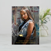 Loser Abschluss für Skripte vor/zurück im Foto Folieneinladung (Stehend vorne)