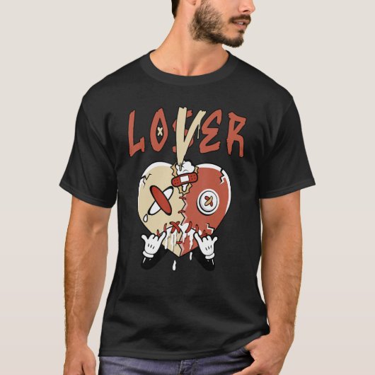 Loser Brown Orange Heart Dripping For Men Women T-Shirt (Vorderseite)
