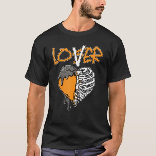 Loser  Dripping Heart Laser Orange 3s Matching T-Shirt (Vorderseite)
