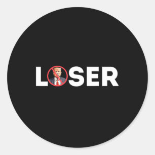 Loser Funny Anti-trump 2024 Loser Nicht wieder Kam Runder Aufkleber