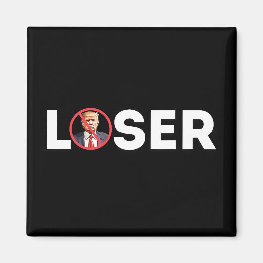 Loser Funny Anti-trump 2024 Loser Not Again Kamala Magnet (Vorne)