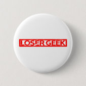 Loser Geek Briefmarke Button (Vorderseite)