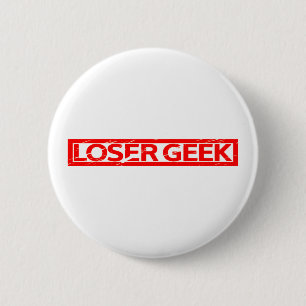 Loser Geek Briefmarke Button