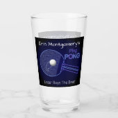 Loser kauft das Bier! Ping Pong Fun Pint Beer Glas (Rückseite)