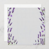Loser Lavendelrahmen Einladung (Vorne/Hinten)