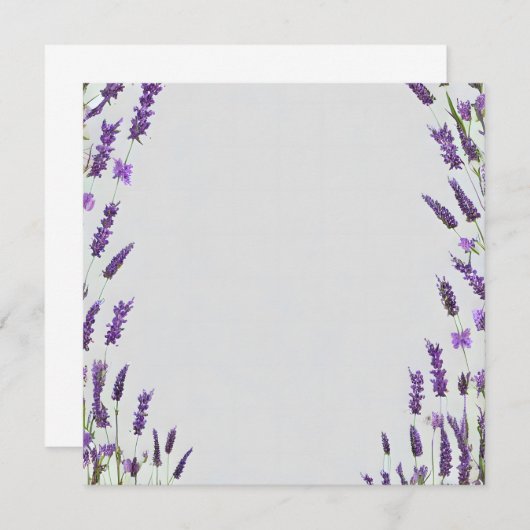 Loser Lavendelrahmen Einladung (Vorne/Hinten)