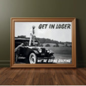 Loser Print, Funny Retro Golf Foto, Herren Poster