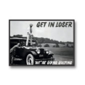 Loser Print, Funny Retro Golf Foto, Herren Poster