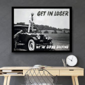 Loser Print, Funny Retro Golf Foto, Herren Poster
