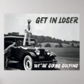 Loser Print, Funny Retro Golf Foto, Herren Poster (Vorne)