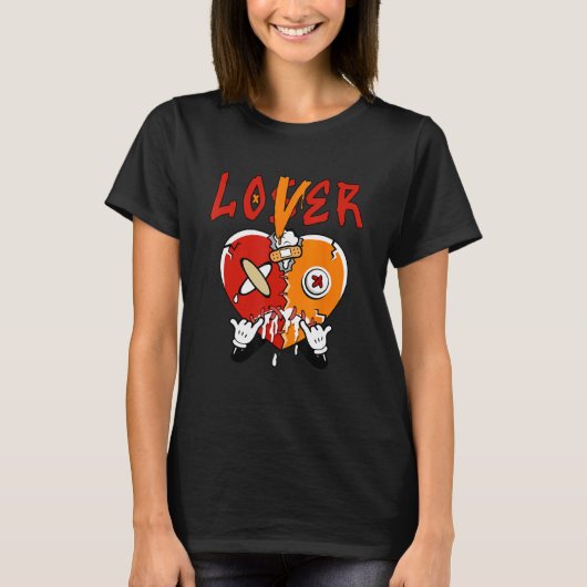 Loser Red Orange Heart Dripping For Men Women T-Shirt (Vorderseite)
