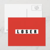 LOSER Verbotszeichen Postkarte (Vorne/Hinten)