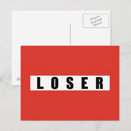 LOSER Verbotszeichen Postkarte (Vorne/Hinten)