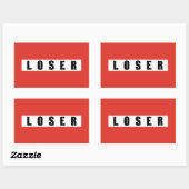 LOSER Verbotszeichen Rechteckiger Aufkleber (Blatt)