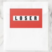 LOSER Verbotszeichen Rechteckiger Aufkleber (Tasche)
