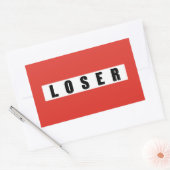LOSER Verbotszeichen Rechteckiger Aufkleber (Umschlag)