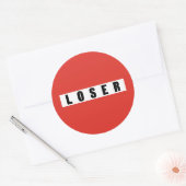 LOSER Verbotszeichen Runder Aufkleber (Umschlag)