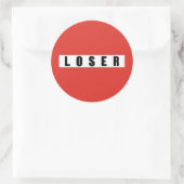 LOSER Verbotszeichen Runder Aufkleber (Tasche)