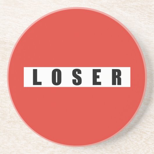 LOSER Verbotszeichen Sandstein Untersetzer (Vorne)