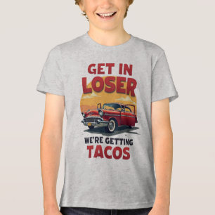 Loser, wir kommen auf Tacos - Vintager Witz Tri-Blend Shirt