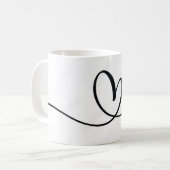 Loses Herzdesign, lässiges, handgezeichnet Gefühl  Kaffeetasse (Vorderseite Links)