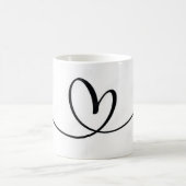 Loses Herzdesign, lässiges, handgezeichnet Gefühl  Kaffeetasse (Mittel)