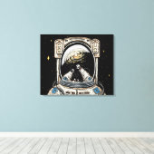Losgelöst in raumsgestuften Canvas Print Leinwanddruck (Insitu (Holzboden))