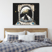 Losgelöst in raumsgestuften Canvas Print Leinwanddruck (Insitu (Schlafzimmer))