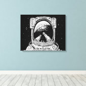 Losgelöst in raumsgestuften Canvas Print Leinwanddruck (Insitu (Holzboden))