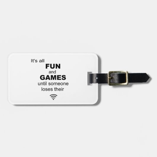 Losing WiFi Internet Gepäckmarke - weiß Gepäckanhänger (Vorderseite horizontal)