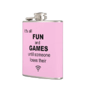 Losing WiFi Internet Hip Flask - Hellrosa Flachmann (Links)