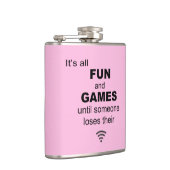 Losing WiFi Internet Hip Flask - Hellrosa Flachmann (Rechts)