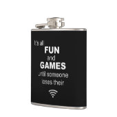 Losing WiFi Internet Hip Flask - Schwarz Flachmann (Links)